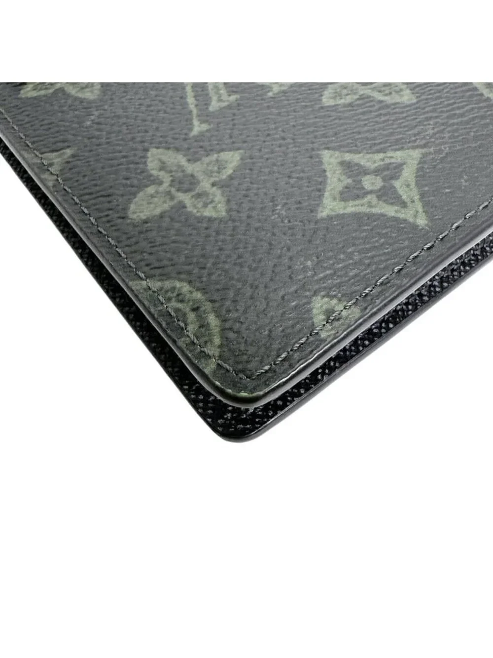 Louis Vuitton Monogram Bi Foldlong Wallet Portefeuille Brazza NM Green